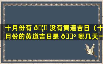 十月份有 🦁 没有黄道吉日（十月份的黄道吉日是 🌺 哪几天一）